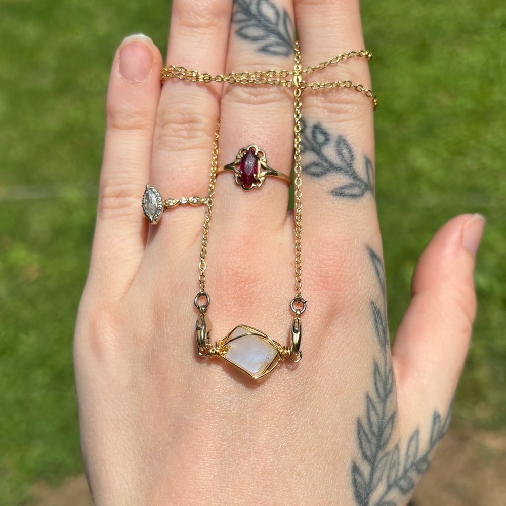 Moonstone Mini Interchangeable Necklace - image 1